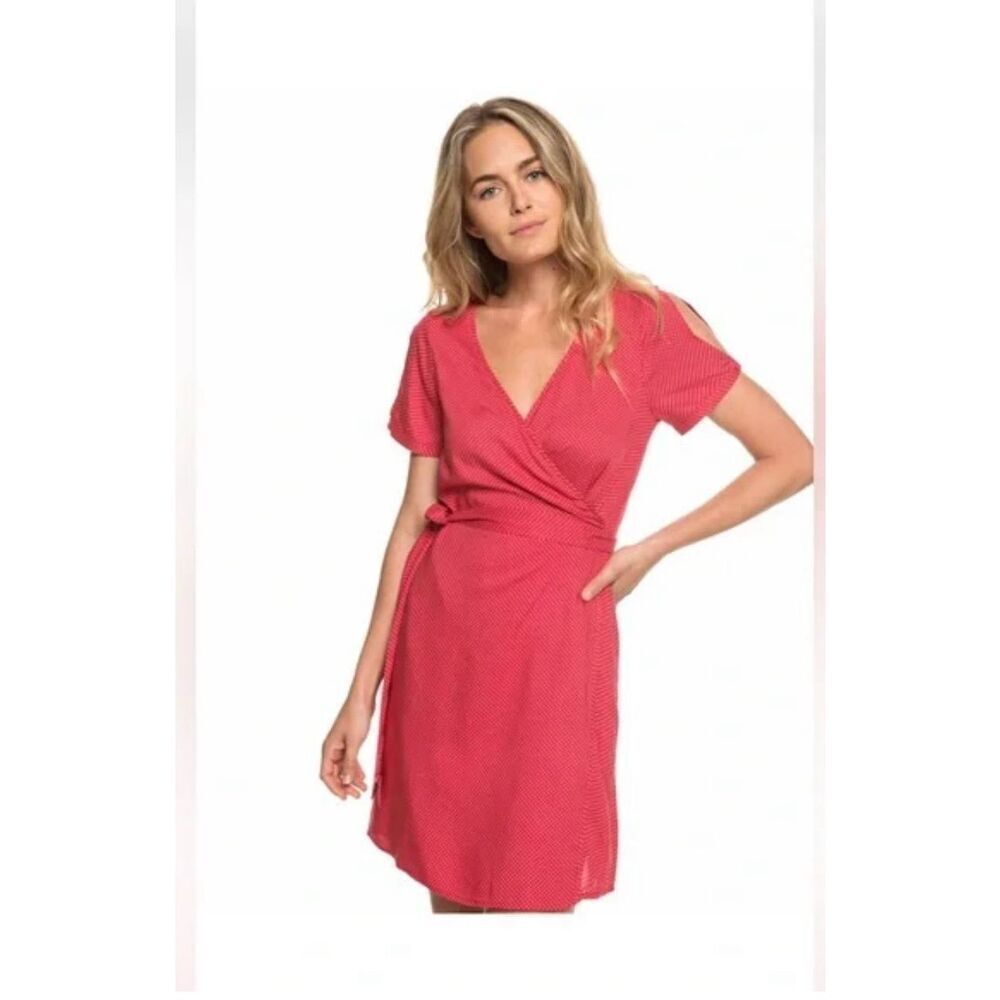 ❤️Roxy Polka Dot Wrap Dress NWT